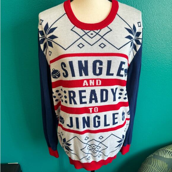 Single And Ready To Jingle Ugly Christmas Sweater Women's XXL - Picture 8 of 10